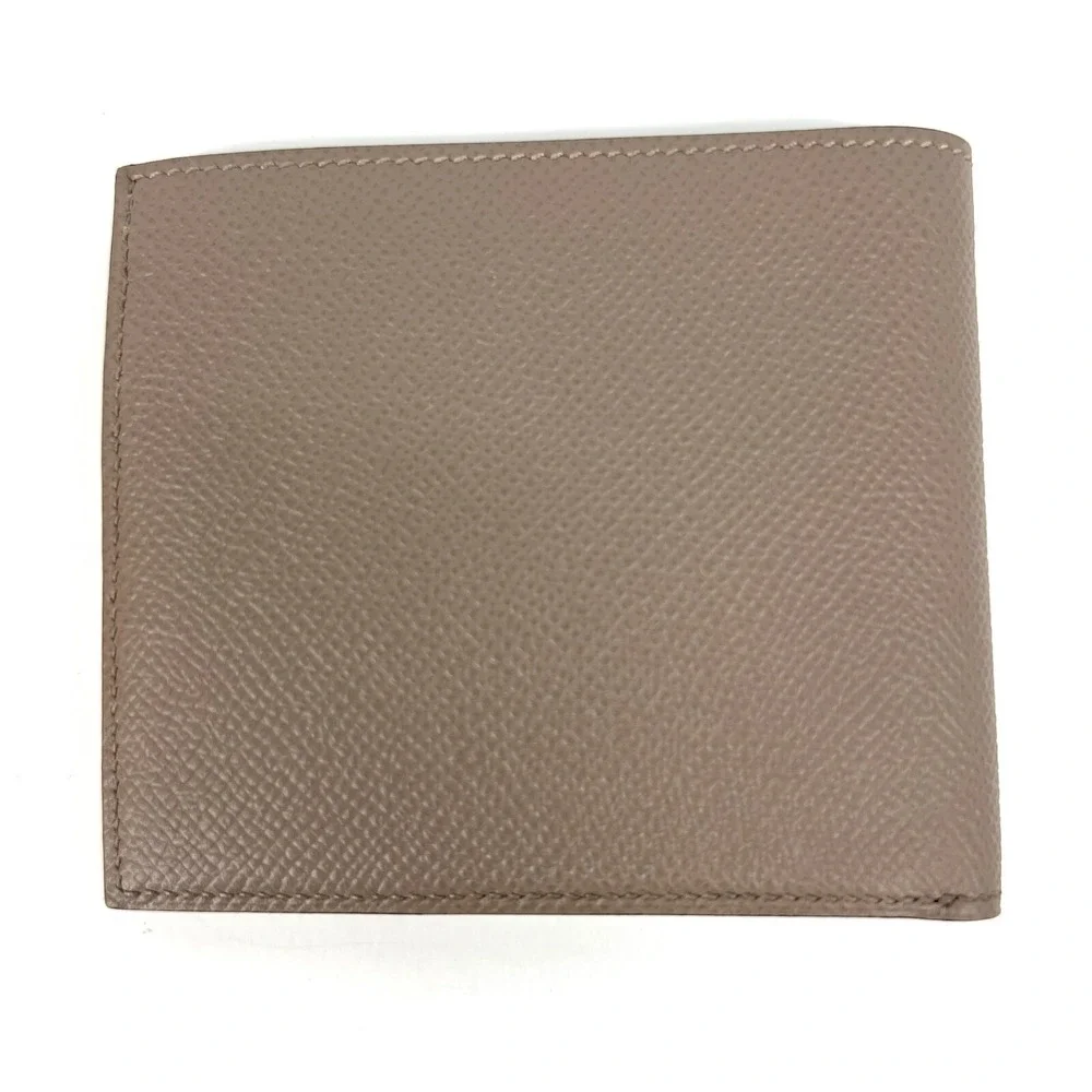 Hermes MC2 Copernic Compact Bill Wallet Mens Etain Epsom Leather Bi-Fold‎ France
